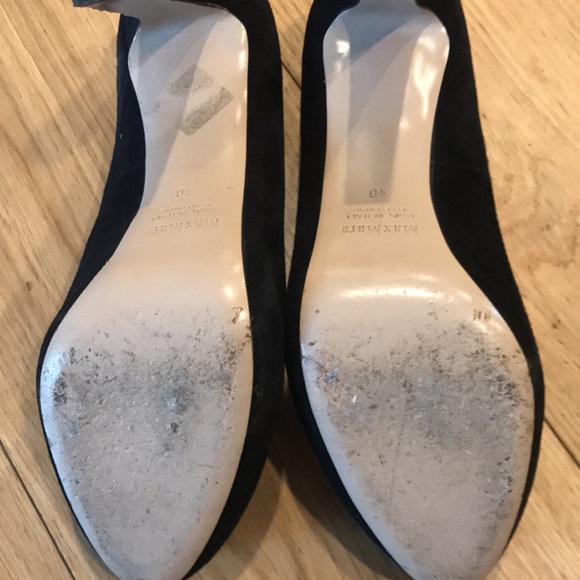 Black suede MaxMara heels - Picture 4 of 6